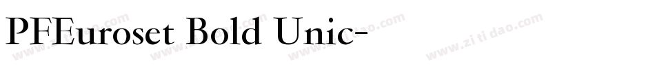 PFEuroset Bold Unic字体转换